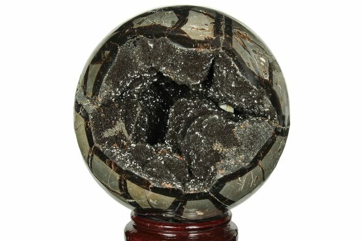 Polished Septarian Geode Sphere - Madagascar #215088